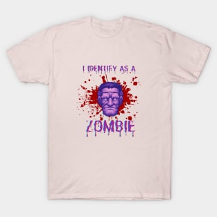 I Identify as a Zombie purple T-Shirt